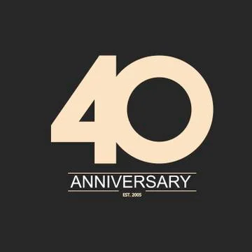 Anniversary icon with abstract elements Stock Illustration