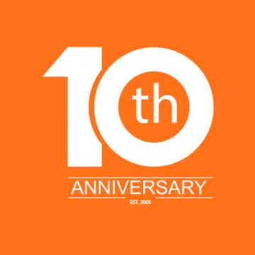 Anniversary icon with abstract elements Stock Illustration