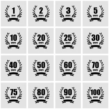 Anniversary label collection Stock-Illustration