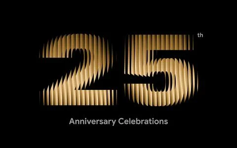 Anniversary logo or emblem design for event. Stock Illustration