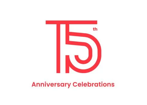 Anniversary logo or emblem design for event. Stock Illustration