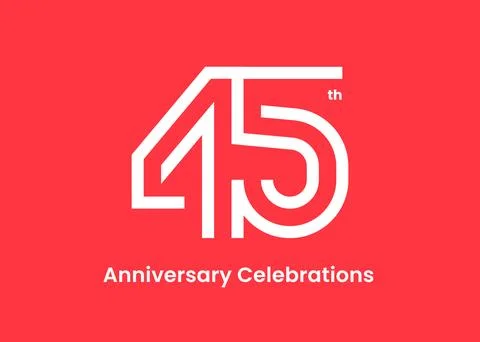 Anniversary logo or emblem design for event. Stock Illustration