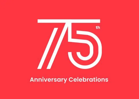 Anniversary logo or emblem design for event. Stock Illustration