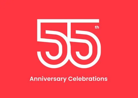 Anniversary logo or emblem design for event. Stock Illustration