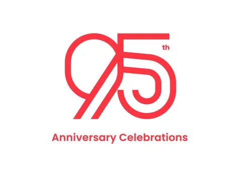 Anniversary logo or emblem design for event. Stock Illustration