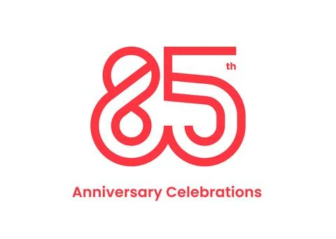 Anniversary logo or emblem design for event. Stock Illustration