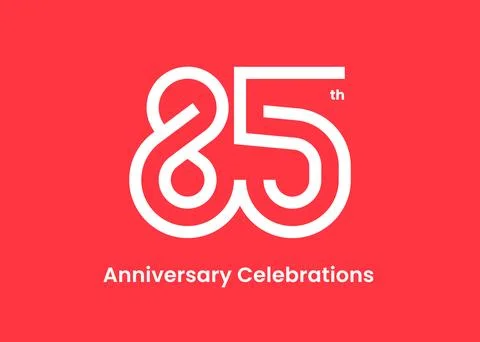 Anniversary logo or emblem design for event. Stock Illustration