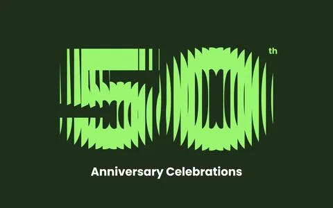 Anniversary logo or emblem design for event. Stock Illustration