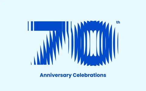 Anniversary logo or emblem design for event. Stock Illustration