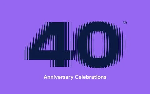 Anniversary logo or emblem design for event. Stock Illustration