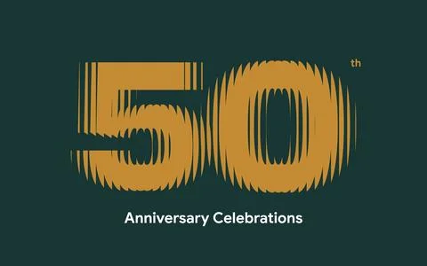 Anniversary logo or emblem design for event. Stock Illustration
