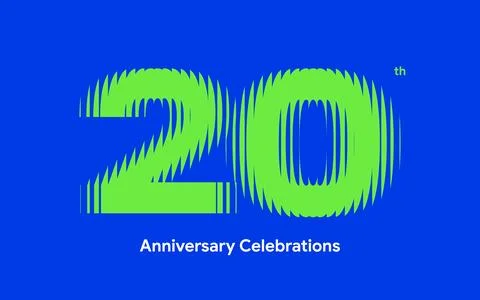 Anniversary logo or emblem design for event. Stock Illustration