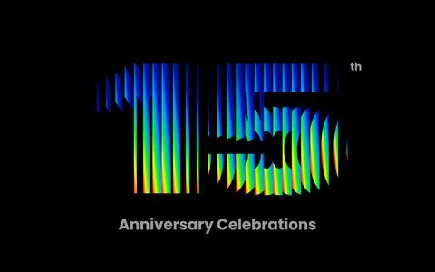 Anniversary logo or emblem design for event. Stock Illustration