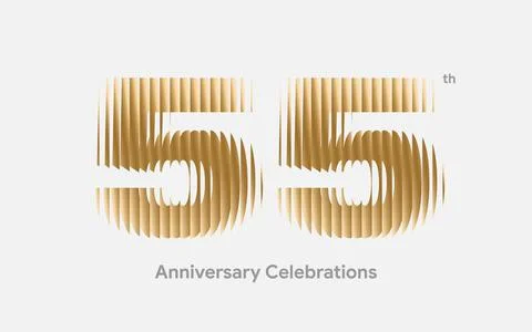 Anniversary logo or emblem design for event. Stock Illustration