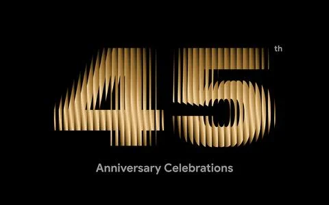 Anniversary logo or emblem design for event. Stock Illustration
