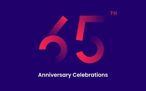 Anniversary logo or emblem design for event. Stock Illustration