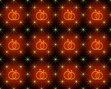 Anniversary pattern background shaped stars and diamond ring Illustrazione stock