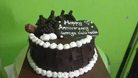Anniversary Tart Cake Stock Footage 239690232