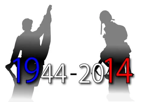 Anniversary of two world wars Stock Illustration