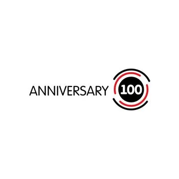 Anniversary vector unusual label. Hundredth anniversary symbol. 100 years Stock Illustration
