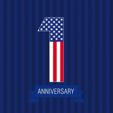 Anniversary1USA Stock Illustration