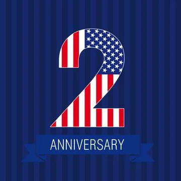 Anniversary2USA Stock-Illustration