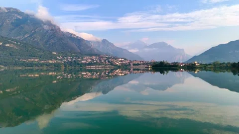 Annone Lake from the air Video stock 304355859