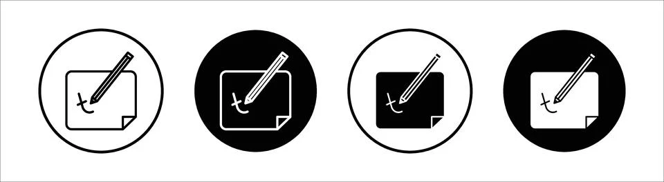 Annotation flat line icon set. Annotation Thin line illustration vector Stock Illustration