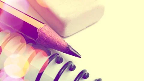 Annotation in the notebook. Stock Photos