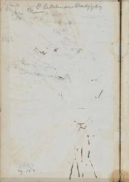 Annotation. Page 1, front bract, from a sketchbook with 20 sheets. Copyrig... Stock Photos