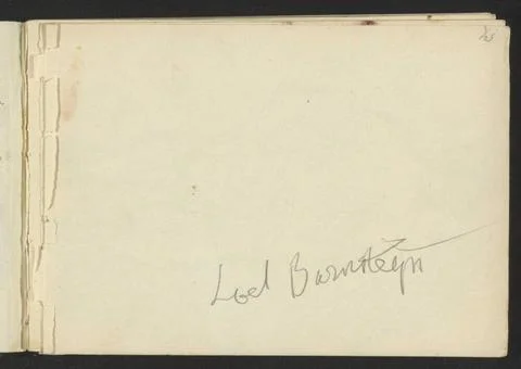 Annotation. Recto of a separate sketch blade, found between the front brac... Stock Photos