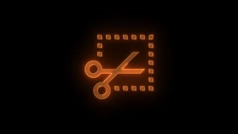 Annotation stroke icon glowing neon brown color animation Stock Footage 289386517