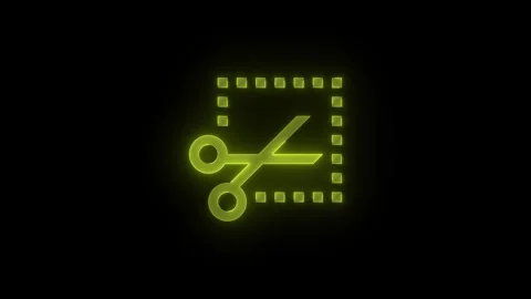 Annotation stroke icon glowing neon yellow color animation Stock Footage 289386543