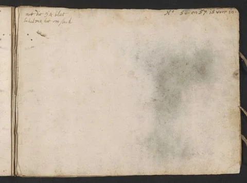 Annotation. Unnumbered leaf (blade 56 recto) from a sketchbook with 55 she... Stock Photos
