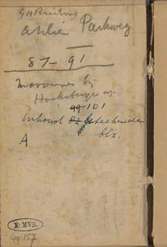 Annotations. Page 1, front bract, from a sketchbook with 83 sheets. Copyri... 스톡 사진