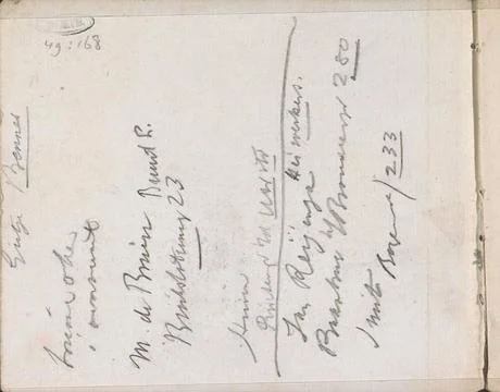 Annotations. Page 1, Front cover, from a sketchbook with 23 sheets. Copyri... 스톡 사진