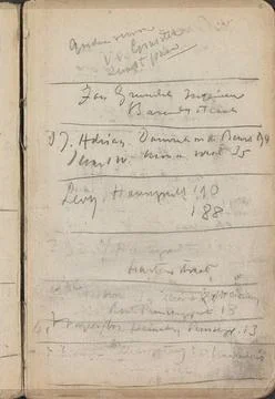 Annotations. Page 2, free bract, from a sketchbook with 33 sheets. Copyrig... 스톡 사진