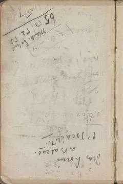 Annotations. Page 77, Pretty bract, from a sketchbook with 38 sheets. Copy... 스톡 사진