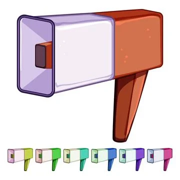 Announce megaphone speaker cartoon vector graphic Stock Illustration