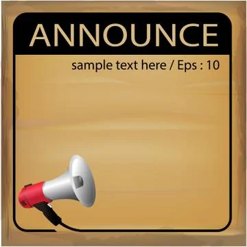 Announce Vector illustration. Stock Illustration