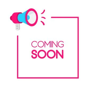 Announcement coming soom vector template. label design for sale, business Illustrazione stock