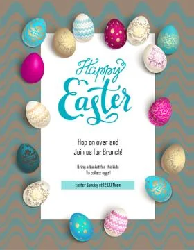 Announcement holiday easter Stock Illustration
