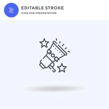 Announcement icon vector, filled flat sign, solid pictogram isolated on white イラスト素材