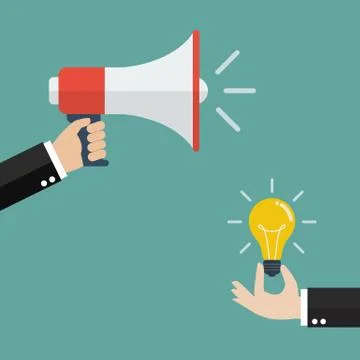 Announcement for idea Stock Illustration