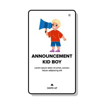 Announcement kid boy vector Stock Illustration
