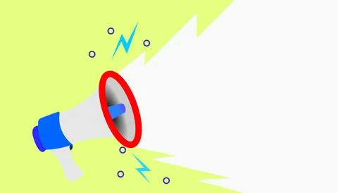 Announcement megaphone Stock Illustration