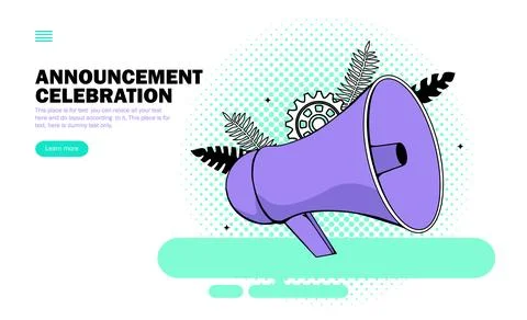 Announcement with megaphone vector Stock-Illustration