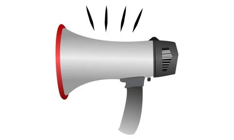 Announcement Megaphone on  white background. vector illustration microphone Stock Illustration