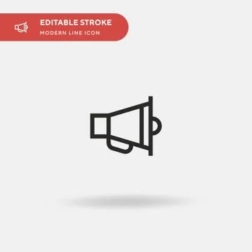 Announcement Simple vector icon. Illustration symbol design template for web  Stock Illustration