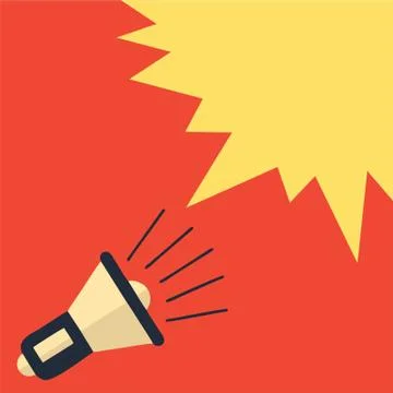 Announcement with speaker logo vector design Stock Illustration
